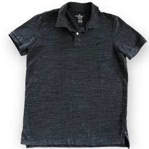 LIKE NEW AEO Charcoal Grey Flex Polo
